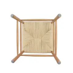 GENERICO - Pack 4 Sillas Comedor Madera Cuerda Natural LF9-86