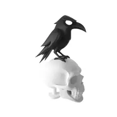 GENERICO - Decoración minimalista - Cuervo y Calavera