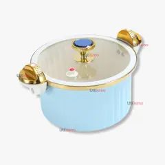 LINE - Olla de Micro Presón Esmalte Antiadherente Capacidad 12L Color Azul