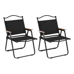 NO LOGO - Pack 2 Sillas Plegables Camping Playa Picnic Pesca Portátil