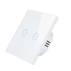 WELDMON - Interruptor Luz Pared Inteligente Wifi 2 Vías（Blanco）