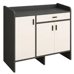 MUNDO ONLINE - Zapatero Blackey 3 Puertas Organizador Estante + Cajón 90cm