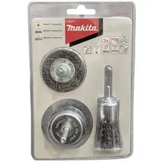 MAKITA - Set de gratas toma 1/4 para taladro 3 unidades D-66070