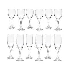 CRISTAR - Set 12 Copas Vidrio Versalles