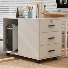 GENERICO - Cajonera Archivador Oficina De Madera Con Espacio Para Cpu