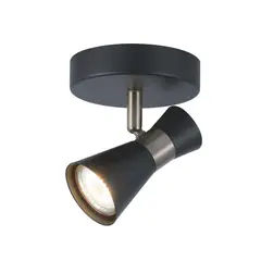 BP ILUMINACION - Foco Sobrepuesto Zeny Negro Mate Gu10