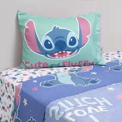 MASHINI - Juego De Sábanas Disney 1.5 Plazas - Nuevos Stitch Fluffly