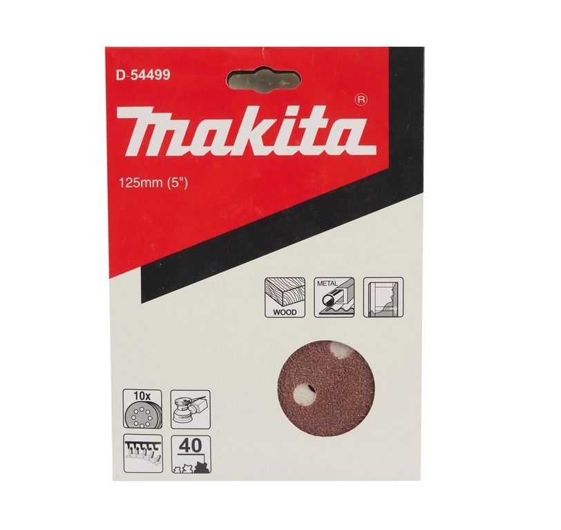 Disco De Lija Orbital 125mm (10 Uni) Grano 40 D-54499