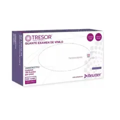 REUTTER - Guante Examen Tresor Vinilo Libre De Polvo Talla M X 100 Unidades