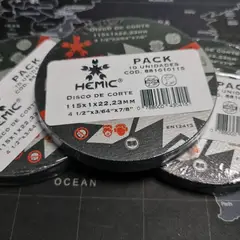 HEMIC - Disco corte 4 1/2" 1mm 10uds