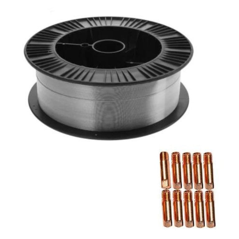 Alambre Mig Flux 5kilosx10mm Soldadura Sin Gas+10 Boquillas