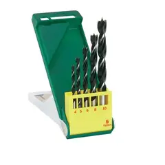 BOSCH - Set 5 Brocas Madera 4-10mm + Estuche Plástico 2607019440