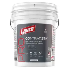 LANCO - Esmalte al agua Pro Contratista Mate Blanco 4GL