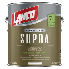 LANCO - Esmalte al agua Supra Semi Brillo Blanco 1GL