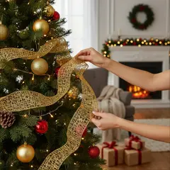 GENERICO - Malla Para Árbol De Navidad Cinta Decorativa