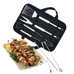 GENERICO - Set Parrillero Asado 7 Pcs Kit Accesorios Parrilla Barbacoa