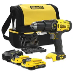 STANLEY - Taladro Percutor 1/2 2 Bat + 50 Pz Scd711dmsa-b2