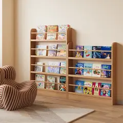 GENERICO - Librero Organizador Infantil De Madera 4 Niveles 120x80x10cm