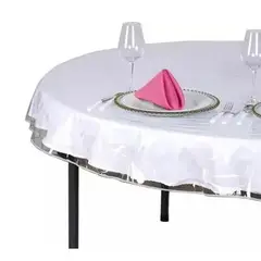 GENERICO - Protector mantel plástico redondo 180 transparente