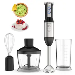 SINDELEN - Minipimer Batidora De Mano Inmersion Bm-1000 4en 1