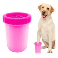 SOFTI - Lava Limpiador De Patas Perros Grandes Limpia Patitas Rosa