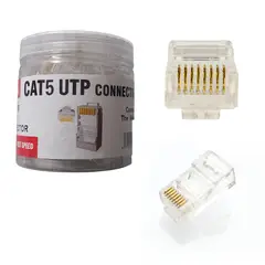 GENERICO - Pack 100 Conectores RJ45 Cat5e Transparente
