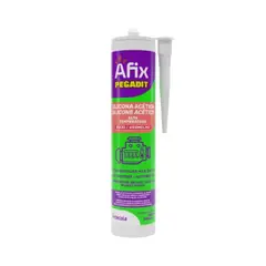 AFIX - Silicona alta temperatura rojo medio transparente 280 ml