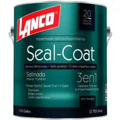 LANCO - Esmalte al agua Seal Coat satin blanco galón