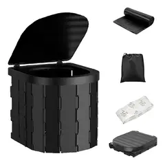 EVERSO - Baños Plegable Portatiles Para Adultos Camping Con Tapa