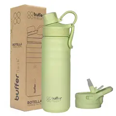 BUFFER FLASK - Termo Botella Agua Termica Acero Inox Buffer - Verde lima