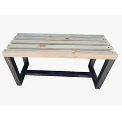 GENERICO - Banca De Madera De Pino 4x4 Con Borde Superior Vitrificado 100cm