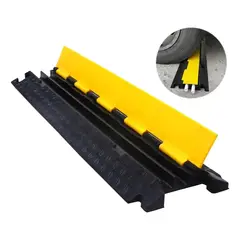 GENERICO - Pasa Cables protector De Cable 2 Canales Negro