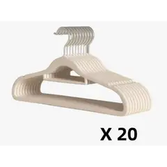 GENERICO - Set 20 Colgadores De Ropa Terciopelo Percha Antideslizante