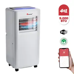 CASATEC - Aire Acondicionado Portátil 9000 BTU WI-FI 4 en 1 ULTRADRY500