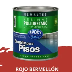EPOXY - PINTURA PISOS ALTO TRÁFICO - POLIURETANO BASE AGUA 1K - 1L RAL ROJO BERMELLÓN