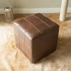 GENERICO - Puff de Cuero Vacuno Modelo Toscana