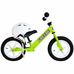 FREEBE - Bicicleta sin pedales balance equilibrio + Casco Verde