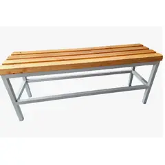 GENERICO - Banca Viena de Madera y Metal 200 X 45 X 35 - Gris perla