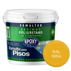 EPOXY - PINTURA PISOS ALTO TRÁFICO - POLIURETANO BASE AGUA 1K - GALÓN RAL 1004