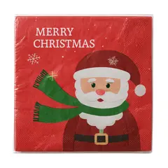 FLIPEREX - Set de 40 Servilletas Navideñas Con Diseños Variados Decorativos - Blanco - PASCUERO