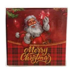 FLIPEREX - Set de 40 Servilletas Navideñas Con Diseños Variados Decorativos - Blanco - PASCUEROS