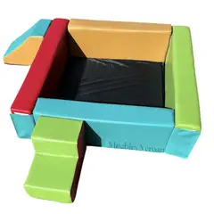 GENERICO - Set de Piscina de Pelotas (120 cm X 120cm X 30 cm) + Rampa + Escalera