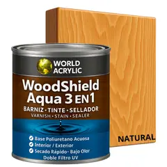 KENT - BARNIZ MADERAS WoodShield Aqua 3 en 1- OCTAVO GALÓN - NATURAL