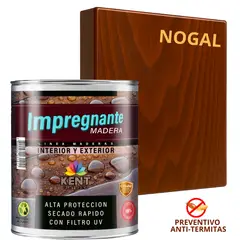 KENT - IMPREGNANTE Maderas AntiTermitas- CUARTO GALÓN - NOGAL