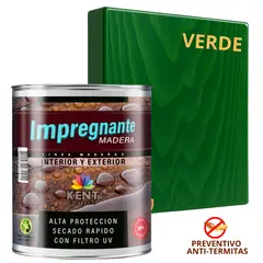 KENT - IMPREGNANTE Maderas AntiTermitas- CUARTO GALÓN - VERDE IMPREGNADO