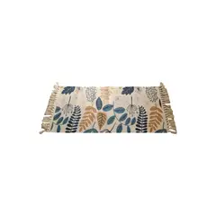 GENERICO - Alfombra Bajada de Cama Decorativa 60x130cm Estilo Boho Etnico Flores