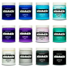 PINTURAS KRACK - Pack Acrílicos Frío – 12 Colores de 250 ml