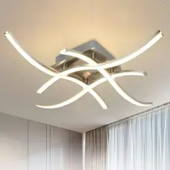 SECRETJOY - Lámpara de techo LED moderno Decorativas de 4 luces 18W Blanco