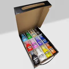 PINTURAS KRACK - Pack Acrílicos Pro – Maletín 12 Colores de 70 ml