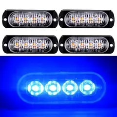 WELDMON - 4pk Luzs Estroboscópicas Emergencia LED Para Autos-Azul